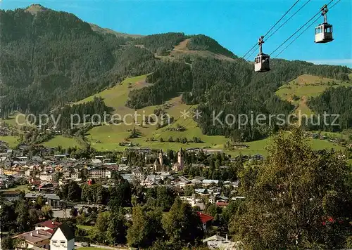 AK / Ansichtskarte Kitzbuehel Tirol Hornbahn mit Hahnenkamm Seilbahn Kat. Kitzbuehel