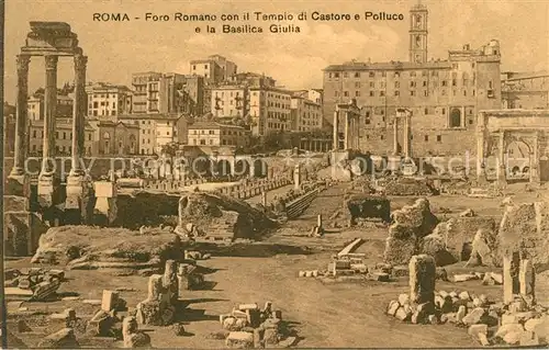 AK / Ansichtskarte Roma Rom Foro Romano Tempel Castore  Kat. 