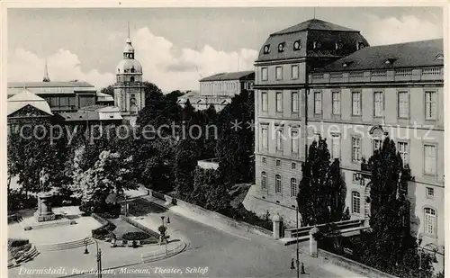 AK / Ansichtskarte Darmstadt Schloss Theater Paradeplatz Museum Kat. Darmstadt