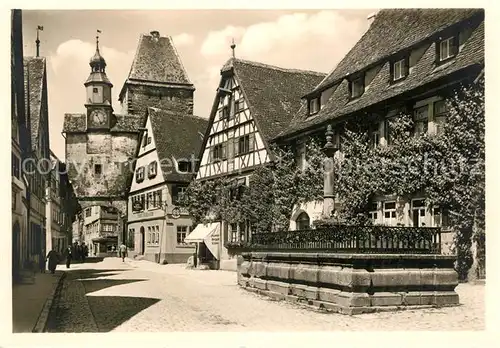 AK / Ansichtskarte Rothenburg Tauber Roedergasse Markusturm Kat. Rothenburg ob der Tauber