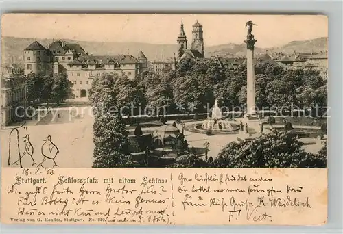 AK / Ansichtskarte Stuttgart Schlossplatz Schloss Kat. Stuttgart