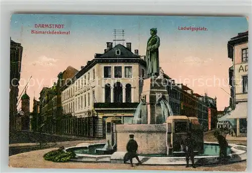 AK / Ansichtskarte Darmstadt Bismarckdenkmal Ludwigsplatz Kat. Darmstadt