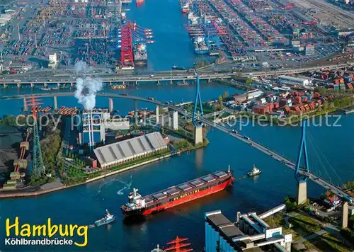 AK / Ansichtskarte Hamburg Koehlbrandbruecke Fliegeraufnahme Kat. Hamburg