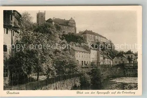 AK / Ansichtskarte Bautzen Blick von Spreegasse auf Ortenburg Kat. Bautzen