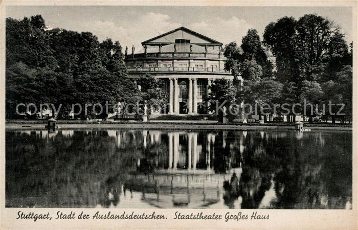 Ak Ansichtskarte Stuttgart Stadt Der Auslandsdeutschen Staatstheater Grosses Haus Kat Stuttgart Nr Sa34849 Oldthing Ansichtskarten Baden Wur