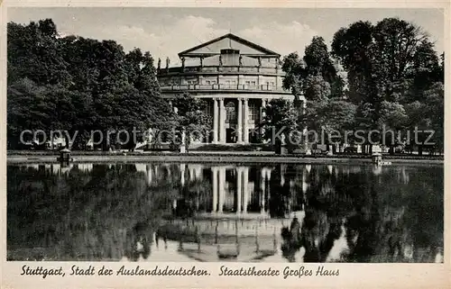 AK / Ansichtskarte Stuttgart Stadt der Auslandsdeutschen Staatstheater Grosses Haus Kat. Stuttgart