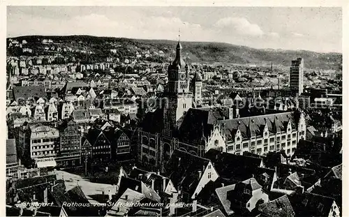 AK / Ansichtskarte Stuttgart Rathaus vom Stiftskirchenturm gesehen Kat. Stuttgart