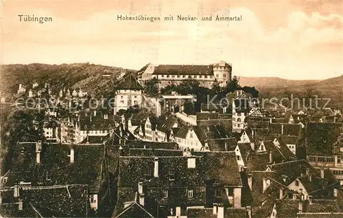 AK / Ansichtskarte Tuebingen Hohentuebingen Schloss mit Neckartal und Ammertal Kat. Tuebingen