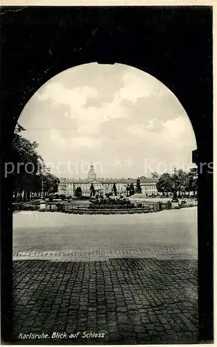 AK / Ansichtskarte Karlsruhe Baden Blick aufs Schloss