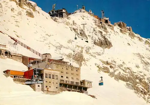 AK / Ansichtskarte Zugspitze mit Hotel Schneefernerhaus mit Seilbahn zum Zugspitzgipfel Kat. Garmisch Partenkirchen