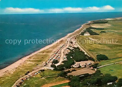 AK / Ansichtskarte Fehmarn Fluegger Strand Fliegeraufnahme Kat. Fehmarn