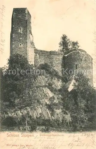 AK / Ansichtskarte Stolpen Schloss Ruine Siebenspitzenturm Kat. Stolpen