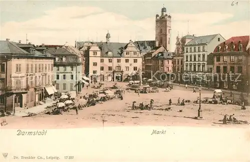 AK / Ansichtskarte Darmstadt Marktplatz Kat. Darmstadt