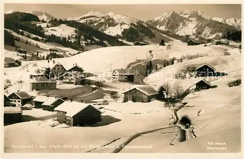 AK / Ansichtskarte Gunzesried Panorama Winter Tannemooskopf Kat. Blaichach