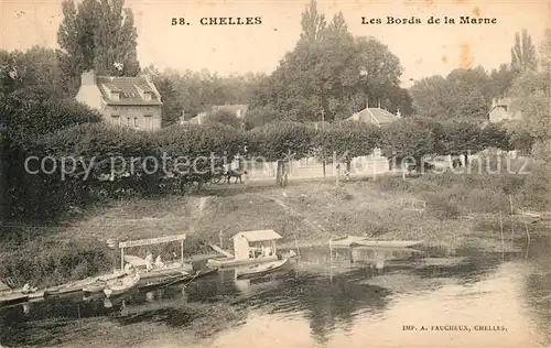 AK / Ansichtskarte Chelles Seine et Marne Ufer Anleger Kat. Chelles