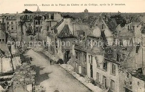 AK / Ansichtskarte Soissons Aisne Kriegszerstoerung Kat. Soissons