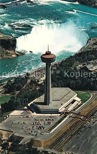 AK / Ansichtskarte Niagara Falls Ontario Skylon Tower and Pavilion Fliegeraufnahme Kat. Niagara Falls Canada