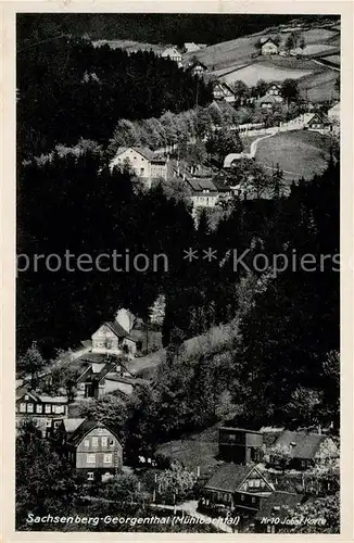 AK / Ansichtskarte Sachsenberg Georgenthal Panorama Muehlbachtal am Aschberg Kat. Klingenthal Sachsen