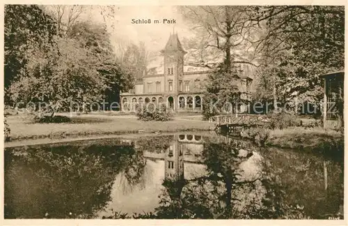 AK / Ansichtskarte Bad Kreischa Schloss Park Teich