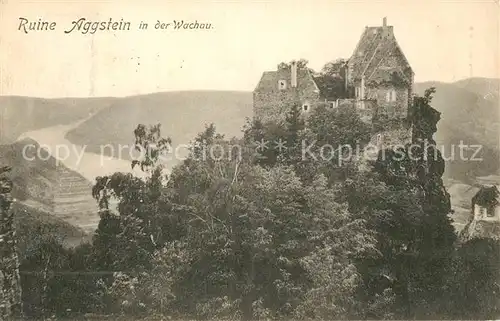 AK / Ansichtskarte Aggsbach Dorf Ruine Aggstein in der Wachau