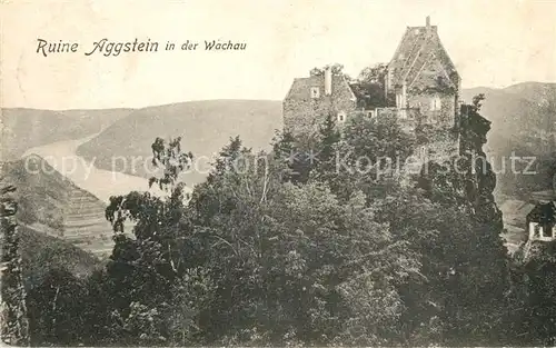 AK / Ansichtskarte Aggsbach Dorf Ruine Aggstein in der Wachau an der Donau