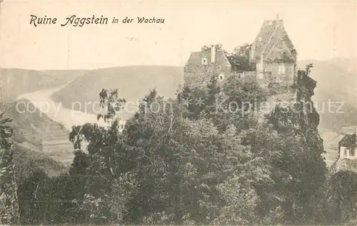 AK / Ansichtskarte Aggsbach Dorf Ruine Aggstein in der Wachau an der Donau