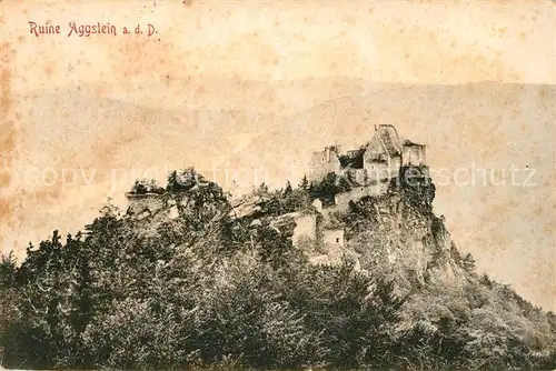 AK / Ansichtskarte Aggsbach Dorf Ruine Aggstein in der Wachau an der Donau