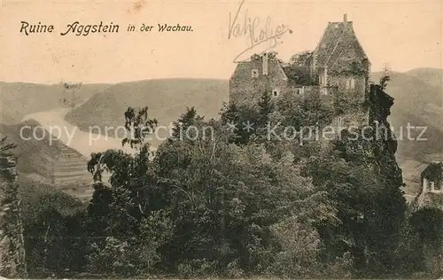 AK / Ansichtskarte Aggsbach Dorf Ruine Aggstein in der Wachau an der Donau