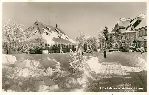 AK / Ansichtskarte Hinterzarten Hotel Adler Adlerwirtshaus Winter Kat. Hinterzarten