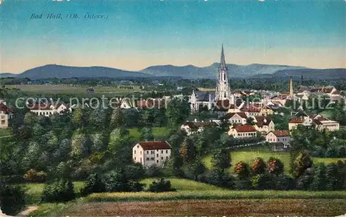 AK / Ansichtskarte Hall Oberoesterreich Bad Panorama Kirche Kat. Bad Hall