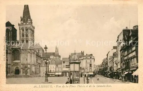 AK / Ansichtskarte Lisieux Vue de la Place Thiers Grande Rue Kat. Lisieux