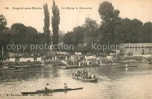 AK / Ansichtskarte Nogent sur Marne La Marne le Dimanche Kat. Nogent sur Marne