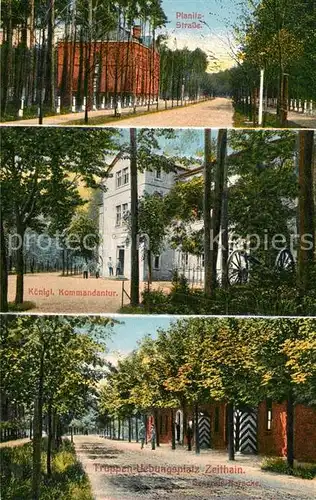 AK / Ansichtskarte Zeithain Planitz Strasse Kommandatur Truppenuebungsplatz Kat. Zeithain