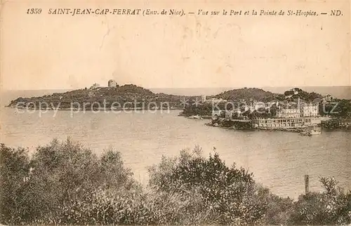 AK / Ansichtskarte Saint Jean Cap Ferrat Vue sur le Port et la Pointe de Sainte Hospice Kat. Saint Jean Cap Ferrat