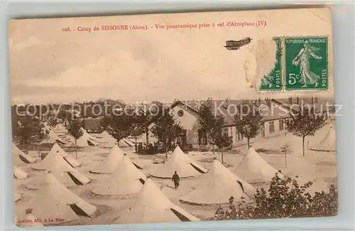 AK / Ansichtskarte Sissonne Aisne Soldatenzeltlager  Kat. Sissonne
