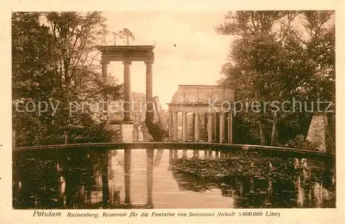 AK / Ansichtskarte Potsdam Ruinenberg Reservoir Fontaine Sanssouci Kat. Potsdam