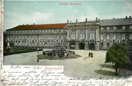 AK / Ansichtskarte Bayreuth Koenigliche Residenz Kat. Bayreuth