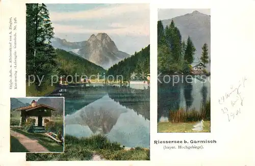 AK / Ansichtskarte Riessersee Panoramen Kat. Garmisch Partenkirchen