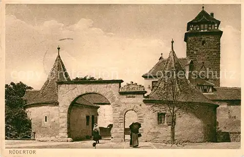 AK / Ansichtskarte Rothenburg Tauber Roedertor Kat. Rothenburg ob der Tauber