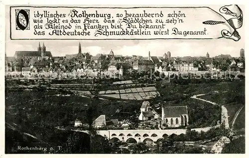 AK / Ansichtskarte Rothenburg Tauber Panorama Kat. Rothenburg ob der Tauber