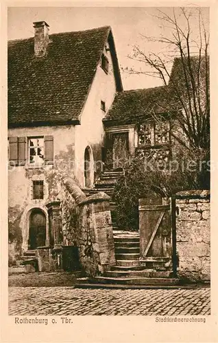 AK / Ansichtskarte Rothenburg Tauber Stadtkirchnerwohnung Kat. Rothenburg ob der Tauber