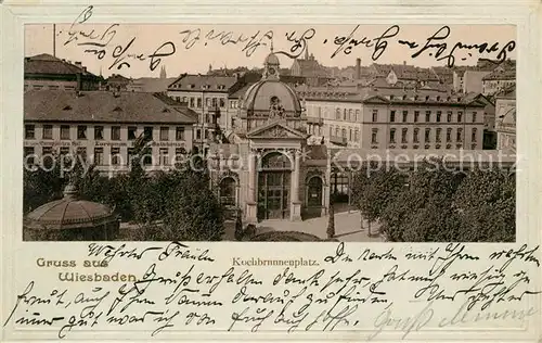 AK / Ansichtskarte Wiesbaden Kochbrunnenplatz Kat. Wiesbaden