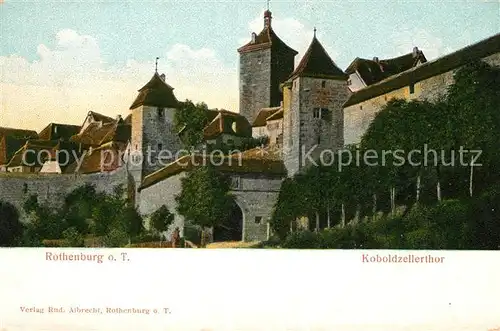 AK / Ansichtskarte Rothenburg Tauber Koboldzellertor Kat. Rothenburg ob der Tauber