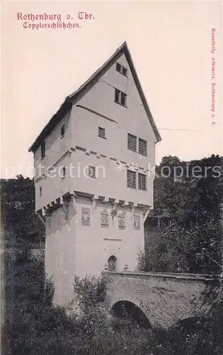 AK / Ansichtskarte Rothenburg Tauber Topplerschloesschen Kat. Rothenburg ob der Tauber