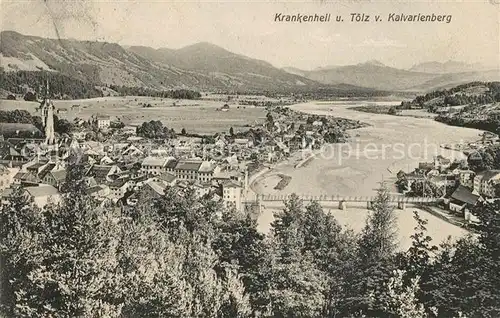 AK / Ansichtskarte Toelz Bad Krankenhell Blick vom Kalvarienberg Kat. Bad Toelz