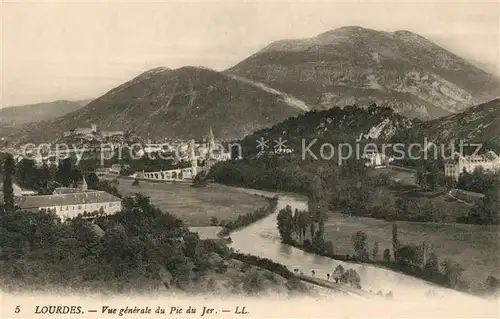 AK / Ansichtskarte Lourdes Hautes Pyrenees Vue du Pic du Jer Kat. Lourdes