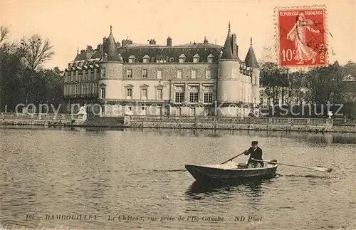 AK / Ansichtskarte Rambouillet Chateau Ruderboot Kat. Rambouillet