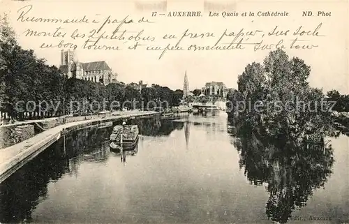 AK / Ansichtskarte Auxerre Les Quais et la Cathedrale Kat. Auxerre