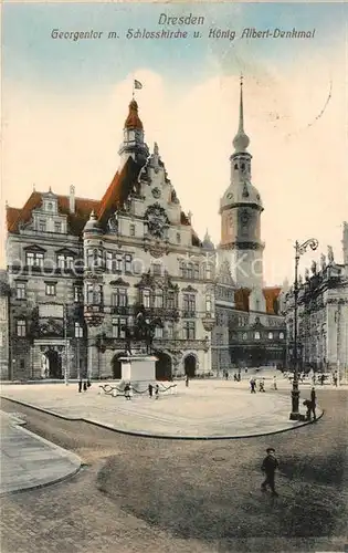 AK / Ansichtskarte Dresden Schlosskirche Georgentor Kat. Dresden Elbe