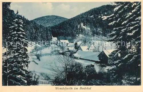 AK / Ansichtskarte Wendefurth Winterlandschaft Kat. Altenbrak